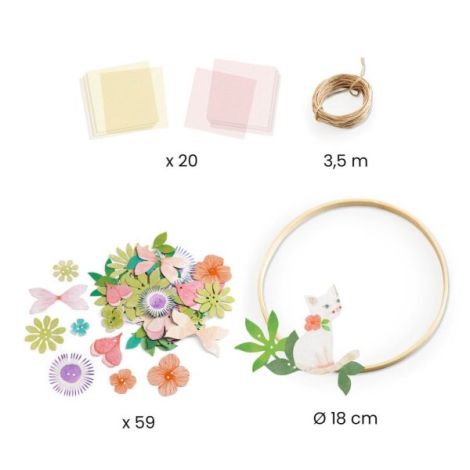 Joc creativ DIY Coronita cu flori Dalia, Djeco - poza 3