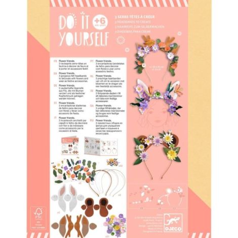 Joc creativ DIY Coronite cu flori, Djeco - poza 2