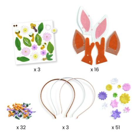 Joc creativ DIY Coronite cu flori, Djeco - poza 4