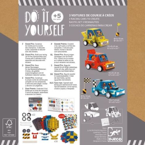 Joc creativ DIY Grand Prix, Djeco - poza 4