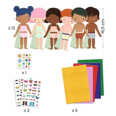 Joc creativ Imbraca si accesorizeaza personaje, Djeco - poza 3