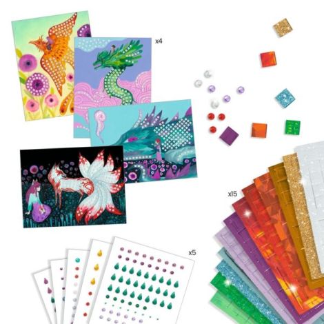 Joc creativ mozaic Creaturi mitice, Djeco - poza 2