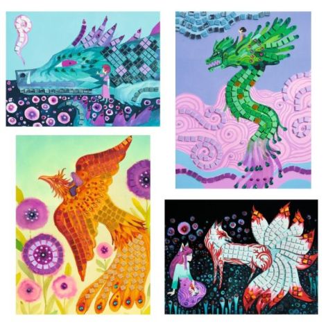 Joc creativ mozaic Creaturi mitice, Djeco - poza 3