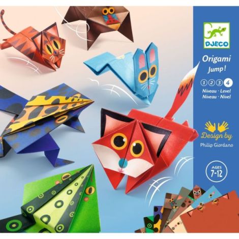Joc creativ origami Animale saltarete, Djeco - poza 1