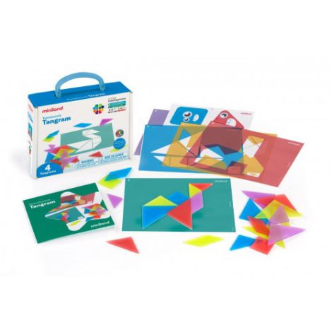Joc creativ Tangram traditional cu piese translucide - poza 1