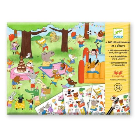 Joc creativ Transferuri cu tematica petreceri, Djeco - poza 1