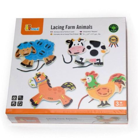 Joc cu sireturi Animale de ferma - Viga - poza 2
