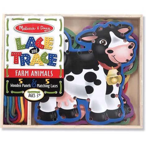 Joc Cu Sireturi - Animale De La Ferma Melissa&Doug 3781 - poza 1