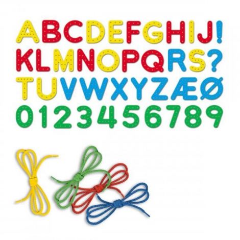 Joc cu sireturi Montessori ABC+123, 3-7 ani, Quercetti Q02808 - poza 2