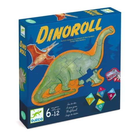 Joc cu zaruri piramidale Dinoroll, Djeco - poza 1