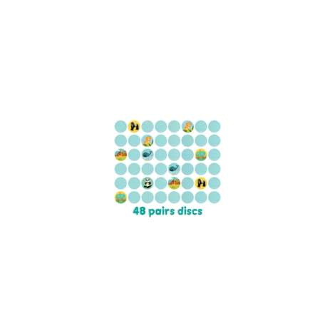 Joc de asociere perechi Boppi, 48 piese, Animale salbatice - poza 4