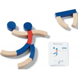 Joc de constructie din lemn, Sportivi Buitenspeel piese, 6 ani+, BStoys GA254 - poza 1
