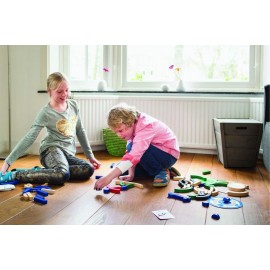 Joc de constructie din lemn, Sportivi Buitenspeel piese, 6 ani+, BStoys GA254 - poza 2