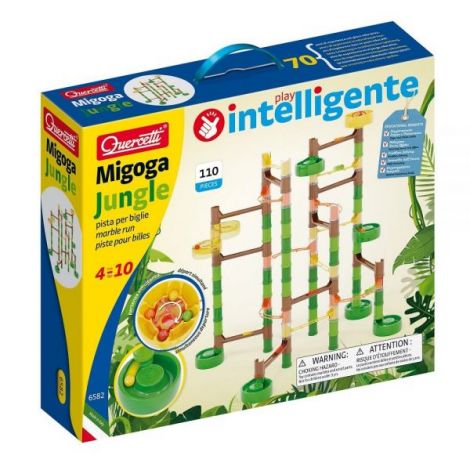 Joc de construcție educativ Migoga Jungle Marble Run Super, 4-10 ani, Quercetti Q06582 - poza 1