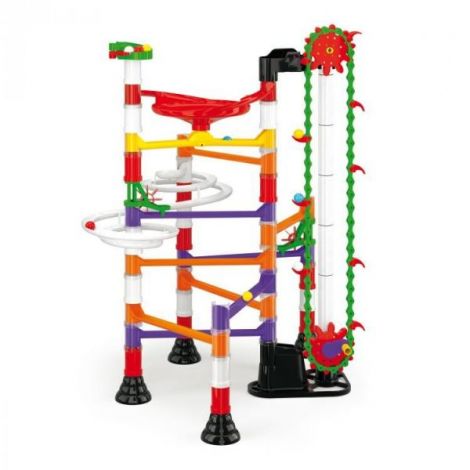 Joc de construcție educativ Migoga Marble Run Elevator, 5+ ani, Quercetti Q06576 - poza 3