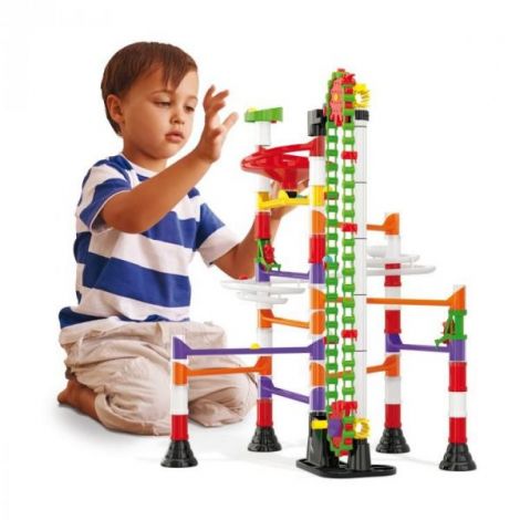Joc de construcție educativ Migoga Marble Run Elevator, 5+ ani, Quercetti Q06576 - poza 5