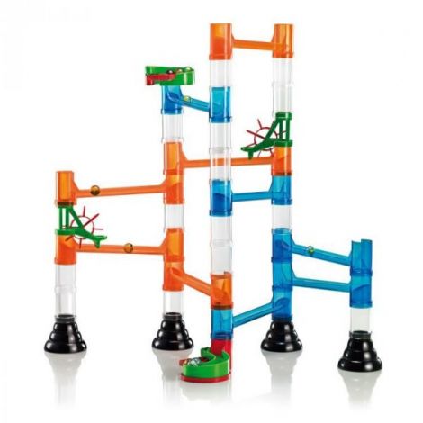 Joc de construcție educativ Migoga Marble Run Transparent, 4-10 ani, Quercetti Q06546 - poza 2