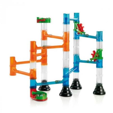 Joc de construcție educativ Migoga Marble Run Transparent, 4-10 ani, Quercetti Q06546 - poza 3