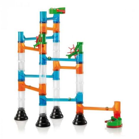 Joc de construcție educativ Migoga Marble Run Transparent, 4-10 ani, Quercetti Q06546 - poza 4