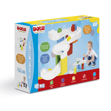 Joc de constructie - labirintul bilutei ( 41 piese) - poza 1