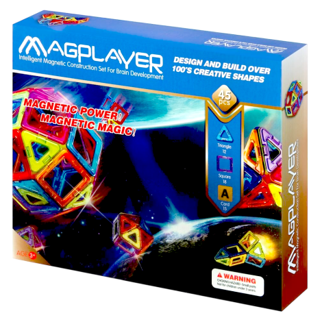 Joc de constructie magnetic - 45 piese - poza 1