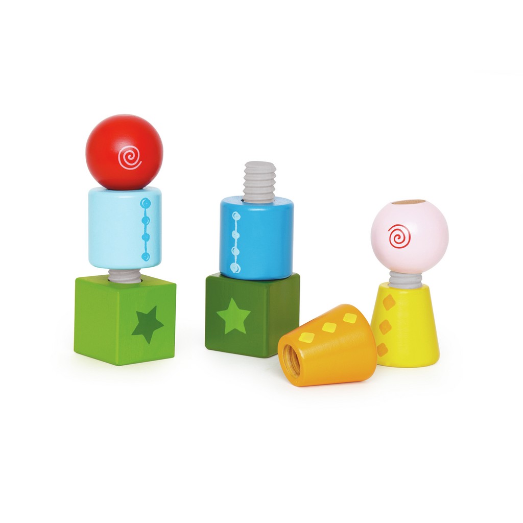 Joc de constructie tip surub din lemn Hape Stacker - poza 1