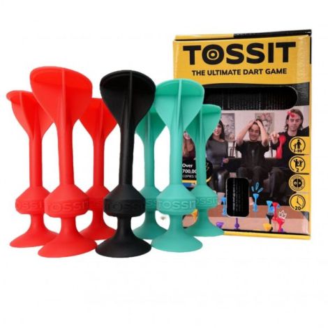 Joc de Darts cu Ventuze, Tossit, set de 7, rosu-turcoaz - poza 1
