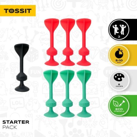Joc de Darts cu Ventuze, Tossit, set de 7, rosu-turcoaz - poza 2