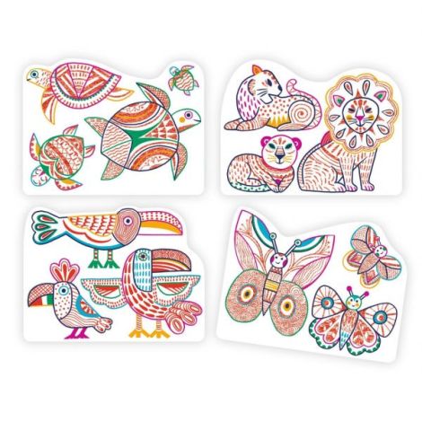 Joc de desenat Familii de animale, Djeco - poza 4