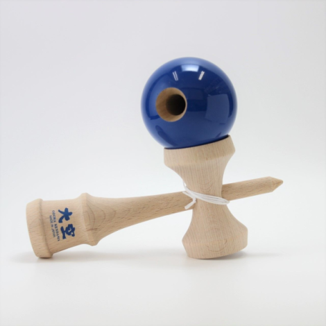 Joc de indemanare din lemn Kendama Ozora, 18 cm - Albastru - poza 3