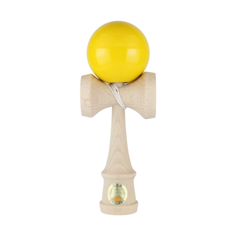 Joc de indemanare din lemn Kendama Ozora, 18 cm - Galben - poza 1