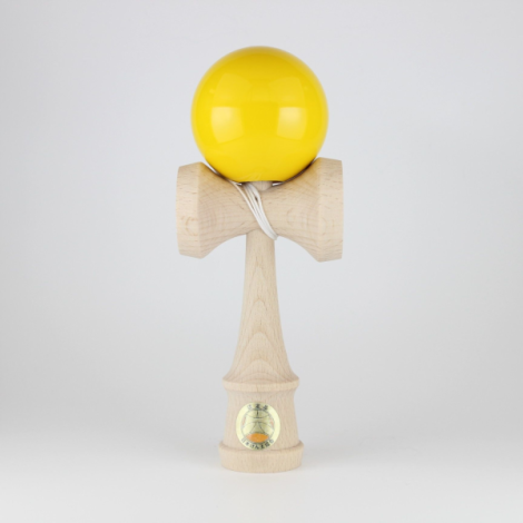 Joc de indemanare din lemn Kendama Ozora, 18 cm - Galben - poza 2