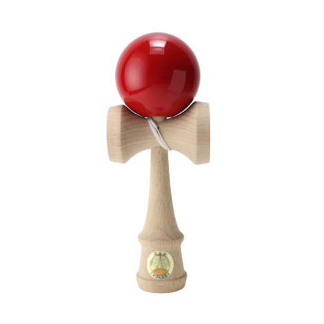 Joc de indemanare din lemn Kendama Ozora, 18 cm - Rosu - poza 1