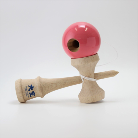 Joc de indemanare din lemn Kendama Ozora, 18 cm - Roz - poza 3