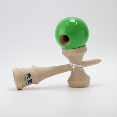 Joc de indemanare din lemn Kendama Ozora, 18 cm - Verde - poza 3