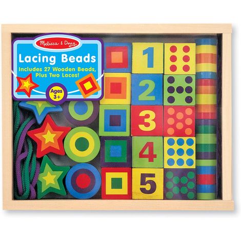 Joc De Insirat Din Lemn Cu Cifre, Montessori, Insira Margelele - Melissa&Doug 3775 - poza 5