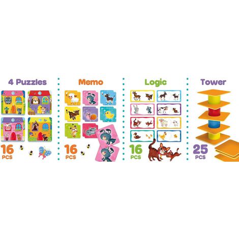 Joc de logica 4 in 1 - animalute jucause - poza 2