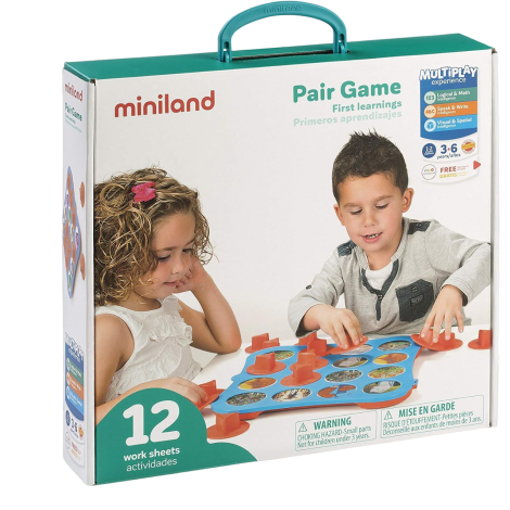 Joc de memorie 12 activitati Pair Game - First Learnings Set, 3-6 ani, Miniland 31920 - poza 1