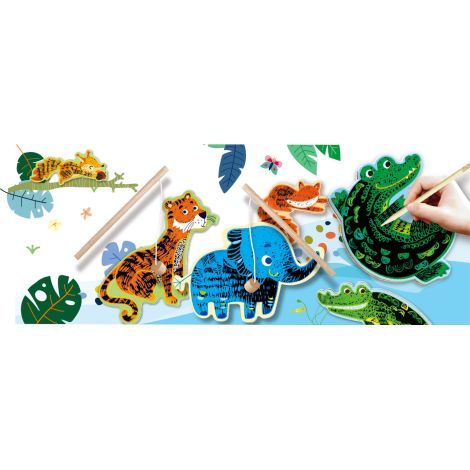 Joc de pescuit 2in1 razuibil - Scratch N Catch- Animale Jungla - poza 2