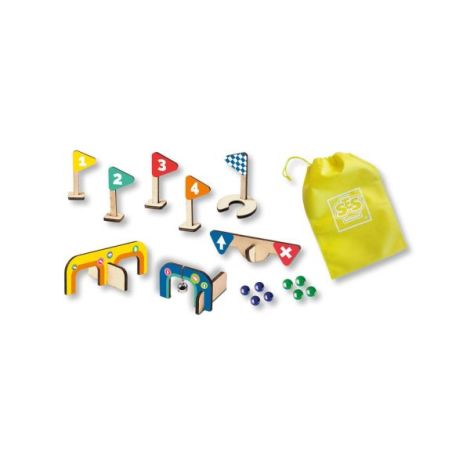 Joc de petrecere copii - Minigolf din lemn - poza 2