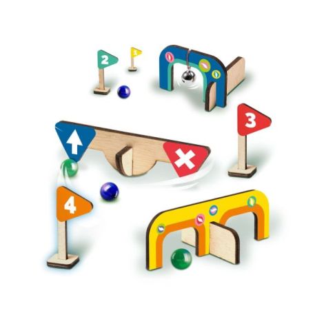 Joc de petrecere copii - Minigolf din lemn - poza 3