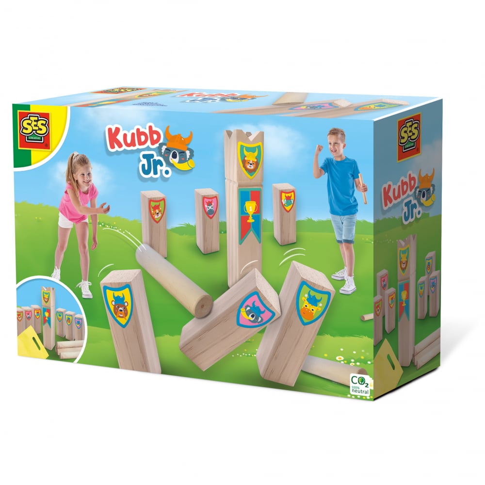 Joc de petrecere - Kubb Jr., lemn, +6 ani