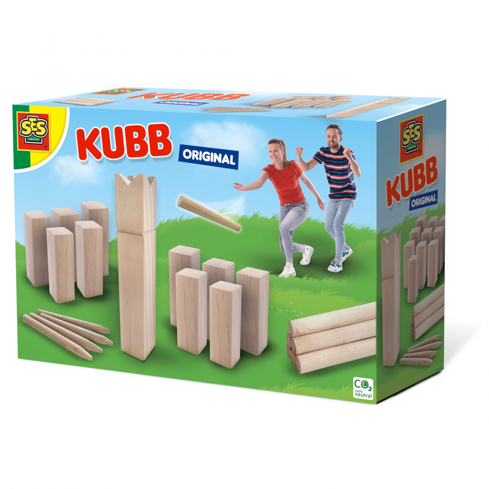 Joc de petrecere - Kubb original,lemn,+8 ani