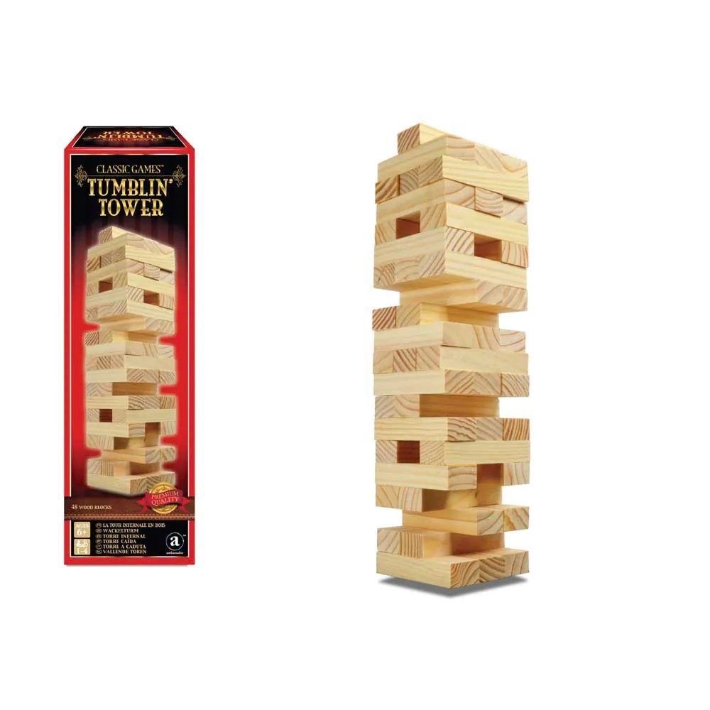 Joc de societate tip Jenga Ambassador Tumblin Tower 48 piese - poza 3