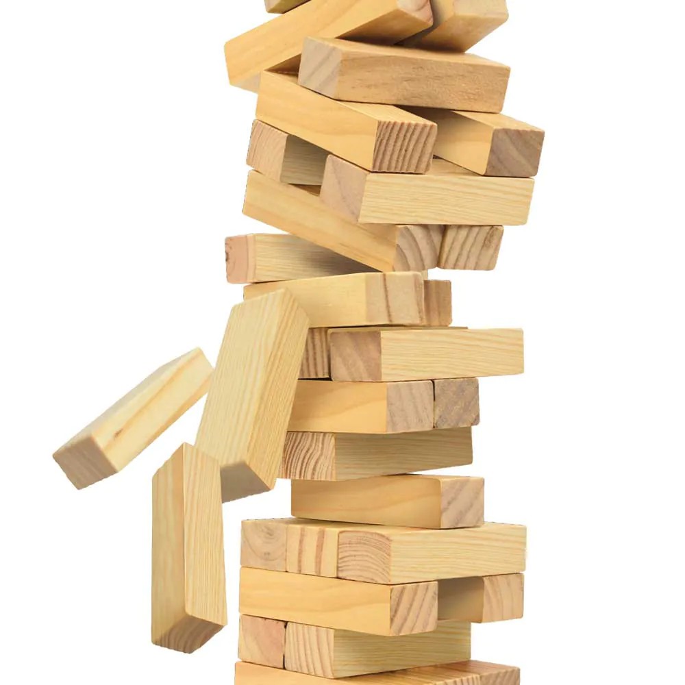 Joc de societate tip Jenga Ambassador Tumblin Tower 48 piese - poza 4