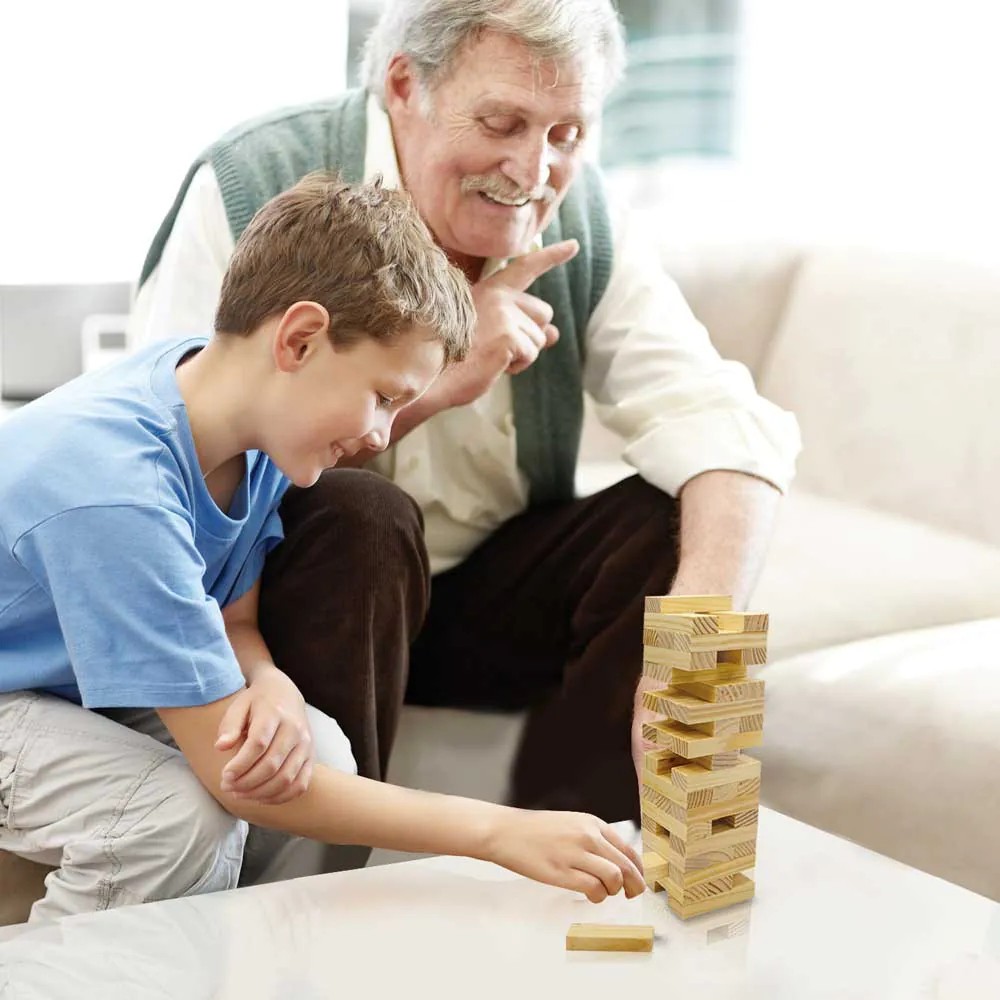 Joc de societate tip Jenga Ambassador Tumblin Tower 48 piese - poza 5