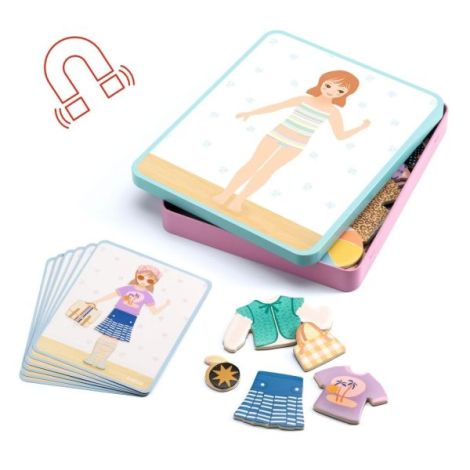 Joc educativ cu magnet de imbracat personaje, Djeco - poza 2