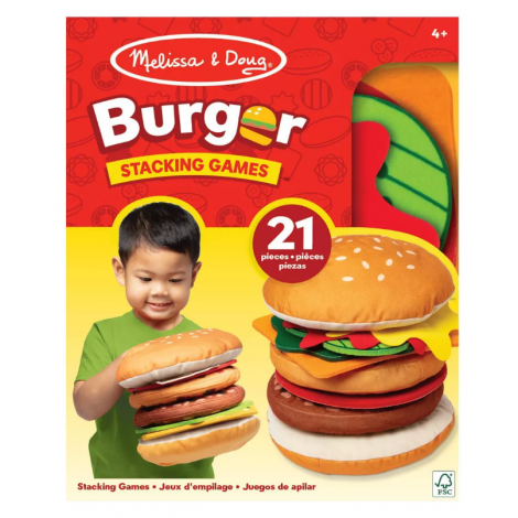 Joc educativ de stivuire si potrivire Burgerul gigant - poza 1