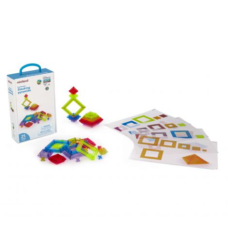 Joc educativ didactic de constructii cu piese translucide Piramide - poza 2