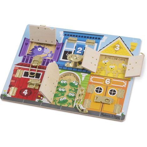 Joc Educativ Din Lemn Cu Incuietori - Incuie Si Descuie, 3 Ani, Melissa&Doug 3785 - poza 5